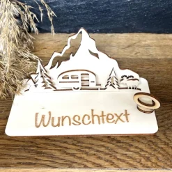 Geldscheinhalter Zelten, Camping, Urlaub, Geburtstag, Geschenk, Wunschtext, Personalisierbar