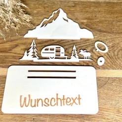 Geldscheinhalter Zelten, Camping, Urlaub, Geburtstag, Geschenk, Wunschtext, Personalisierbar