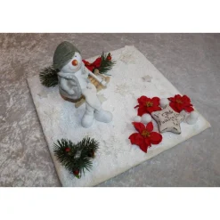 Geldverpackung,Geldgeschenk zu Weihnachten, Schneemann auf dem Schlitten