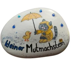 Gemeinsam durch den Regen - Ein Mutmachstein für kleine Helden!