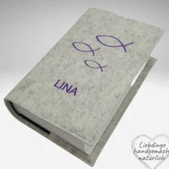 Gesangbuch Hülle evangelisch Ichtys FISCHE NAME  KL40