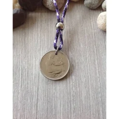 Geschenk / Kette mit einem alten 50-Pfennig-Stück / zum runden Geburtstag / Jubiläum / 1972