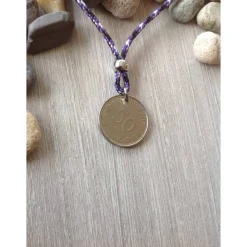 Geschenk / Kette mit einem alten 50-Pfennig-Stück / zum runden Geburtstag / Jubiläum / 1972