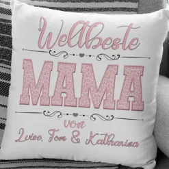 Geschenk beste Mama- Kissen mit Namen- Muttertagsgeschenke- Mama Geschenke