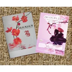 Geschenk Booklet , Büchlein, Taschenbuch mit Geschenkkarte -  Glücklich, Inspirationen für den Augenblick