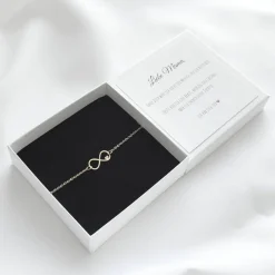 Geschenk Brautmutter – Unendlichkeit Armband Edelstahl mit Herz – Mutter der Braut Geschenk Hochzeit