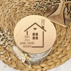 Geschenk Einzug neues Zuhause personalisiert mit Namen Naschglas Aufbewahrungsglas Süßigkeiten