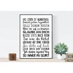 Geschenk erste eigene Wohnung WG Studentenbude Studentenzimmer Mutmacher Wünsche  zum Einzug- Sprücheposter Spruch Bild