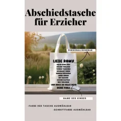 Geschenk Erzieherin| Abschiedsgeschenk Kita| Personalisiertes Dankeschön