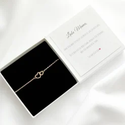 Geschenk für die Bräutigam Mutter – Herz Armband aus Edelstahl, Geschenkidee Hochzeit