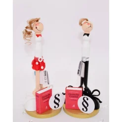 Geschenk für Juristin oder Jurist – Handgefertigte Geldgeschenk-Figur aus Holz für Geburtstag und Staatsexamen