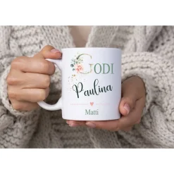 Geschenk für Patentante Taufe, Taufgeschenk Taufpatin Tasse, Kaffeetasse Namen Patin, kleine Aufmerksamkeit Taufpatin