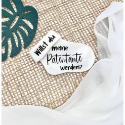 Geschenk für Patentante werden? / Babysocke Patenonkel werden? personalisiert Geschenkbox |  | Überraschung Schwangersch