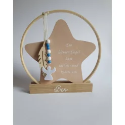 Geschenk für Sternenkind, Ring mit Stern mit Spruch und Namen, Erinnerung an Sternenkind, Geschenk für Sterneneltern