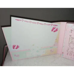 Geschenk Geburt Baby Mädchen Gutscheinverpackung Shadow Box handgemacht