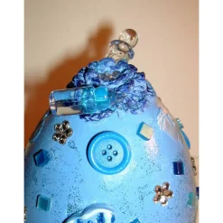 Geschenk HALLO BABY BLAU Geschenk zur Taufe Babyparty Geburt Deko-Ei Deko fürs Babyzimmer für Jungen