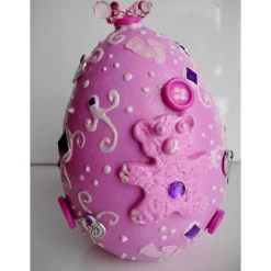 Geschenk HALLO BABY ROSA Geschenk zur Taufe Babyparty Geburt Deko-Ei Deko fürs Babyzimmer für Mädchen