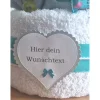 Geschenk Handtuchtorte türkis personalisiert – originelles Geschenk für Freunde, Valentinstag & Geburtstag