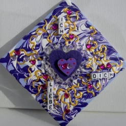 Geschenk ICH LIEBE DICH zu Ostern Valentinstag Muttertag kleine Collage mit Herz