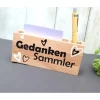 Geschenk Idee mit graviertem Kuli und Notizzettelhalter Gedankensammler