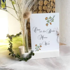 Geschenk Karte Oma ist die Beste Mama der Welt einzeln od. mit Kartenhalter | Geschenk zum Muttertag | | Geburtstag Oma