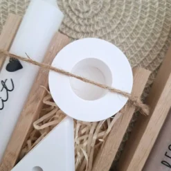 Geschenk Kollegin mit Herz Kollege Geschenkset Dankeschön Haus / Lichthaus Kerzenhalter rund Kerzenset Geschenkset Stabk