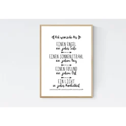 Geschenk Kommunion Konfirmation Firmung Mutmacher Wünsche - Sprücheposter Teeniezimmer Jugendzimmer Studentenbude- Träum