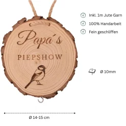 Geschenk Papa zum Geburtstag - Meisenknödelhalter Papas Piepshow - Geschenkidee Vatertag - Geburtstagsgeschenk Papa