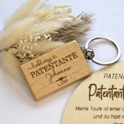 Geschenk Patentante Taufe - personalisiertes Holzschild für die Patentante - Geschenk Patentante - Taufgeschenk Patin