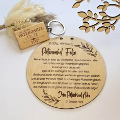 Geschenk Patentante Taufe - personalisiertes Holzschild für die Patentante - Geschenk Patentante - Taufgeschenk Patin