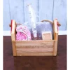 Geschenk Set Geschenk Idee Wellness Holzbox "Haus" Geburtstagsgeschenk