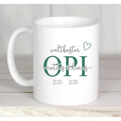 Geschenk Tasse Opi mit Namen, Geschenk Opa, Kaffeetasse personalisiert Opi, Geschenk Vatertag, Vatertagsgeschenk