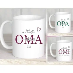 Geschenk Tasse Opi mit Namen, Geschenk Opa, Kaffeetasse personalisiert Opi, Geschenk Vatertag, Vatertagsgeschenk