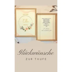 Geschenk Taufe Mädchen – Personalisiertes Geldgeschenk & Geschenkbox zur Taufe mit Namen