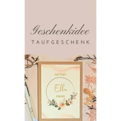 Geschenk Taufe Mädchen – Personalisiertes Geldgeschenk & Geschenkbox zur Taufe mit Namen