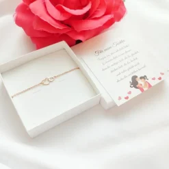 Geschenk Tochter von Mutter, Herz Armband Edelstahl, Geburtstagsgeschenk Tochter
