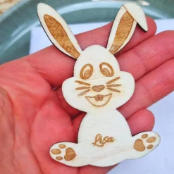 Geschenk zu Ostern | Tischkarte aus Holz | Osterfest | personalisierter Anhänger Ostern | Mitbringsel Ostern | Deko aus