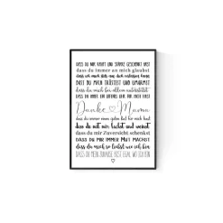 Geschenk zum Muttertag MAMA Bedanken Muttertagsgeschenk  Poster Beste Mutti Beste Mama