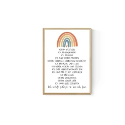 Geschenk zum Schulanfang Einschulung Affirmationen Affirmationsposter Kinder Kind Bild Boho