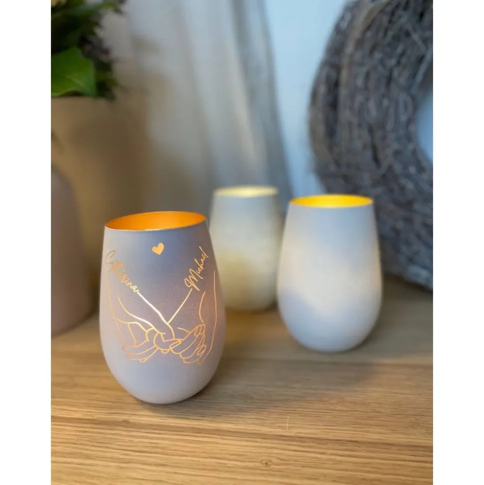 Geschenk zum Valentinstag | Windlicht | Valentinstagsgeschenk | Liebe| Alles Liebe | Windlicht mit Gravur | Partnerlicht