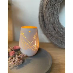 Geschenk zum Valentinstag | Windlicht | Valentinstagsgeschenk | Liebe| Alles Liebe | Windlicht mit Gravur | Partnerlicht