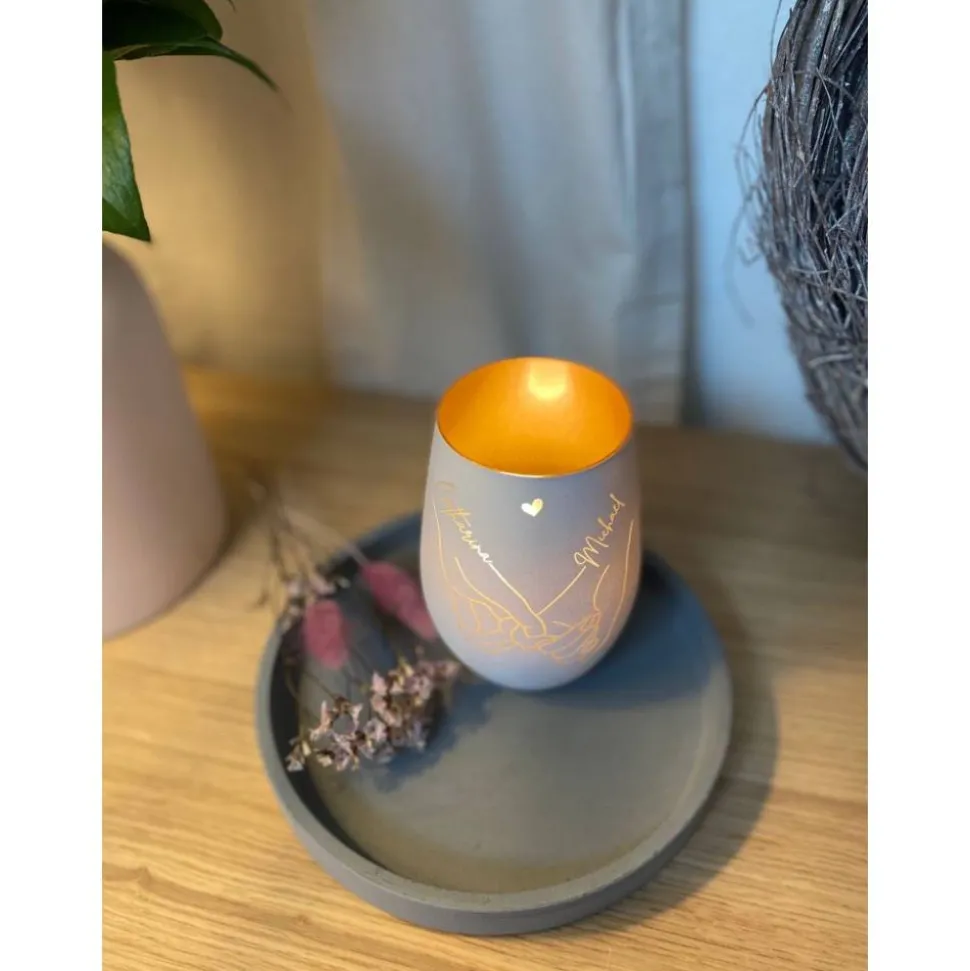 Geschenk zum Valentinstag | Windlicht | Valentinstagsgeschenk | Liebe| Alles Liebe | Windlicht mit Gravur | Partnerlicht