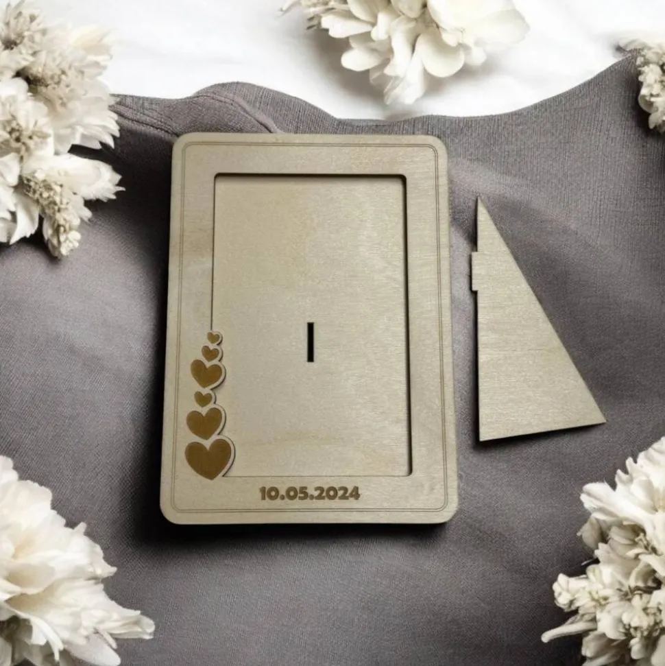 Geschenk zum Valentinstag | Personalisierter Bilderrahmen | Persönliches Geschenk zum Jahrestag | Bilderrahmen aus Holz