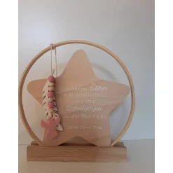 Geschenk zur Geburt oder Taufgeschenk / personalisierter Stern / Spruch zur Taufe oder Geburt