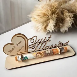 Geschenk zur Hochzeit | Geld für Hochzeit verschenken | Hochzeitsgeschenk mit Wunschgravur | Geldgeschenk zur Hochzeit |