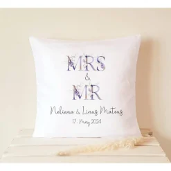 Geschenk zur Hochzeit, Kissen Hochzeit personalisiert, Hochzeitsgeschenk Hochzeitskissen minimalistisch