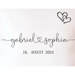 Geschenk zur Hochzeit, Kissen Hochzeit personalisiert, Hochzeitsgeschenk Hochzeitskissen minimalistisch