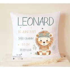 Geschenk zur Taufe Kissen personalisiert, Taufkissen mit Namen, Kissen mit Spruch, Taufbrief