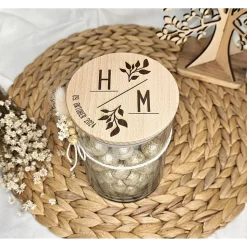 Geschenk zur Verlobung Verlobungsgeschenk Geldgeschenk Hochzeit Hochzeitsgeschenk Vorratsglas Geschenkglas graviert