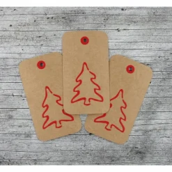 Geschenkanhänger **Baum+Engel** 6er Set von ZWEIFARBIG Kraftpapier Weihnachten Baum Anhänger Dekoration Engel Geschenk